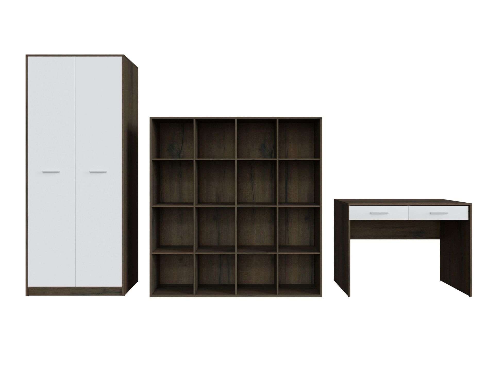Kodukontori komplekt Novsore 166 (Tume tamm + Valge)