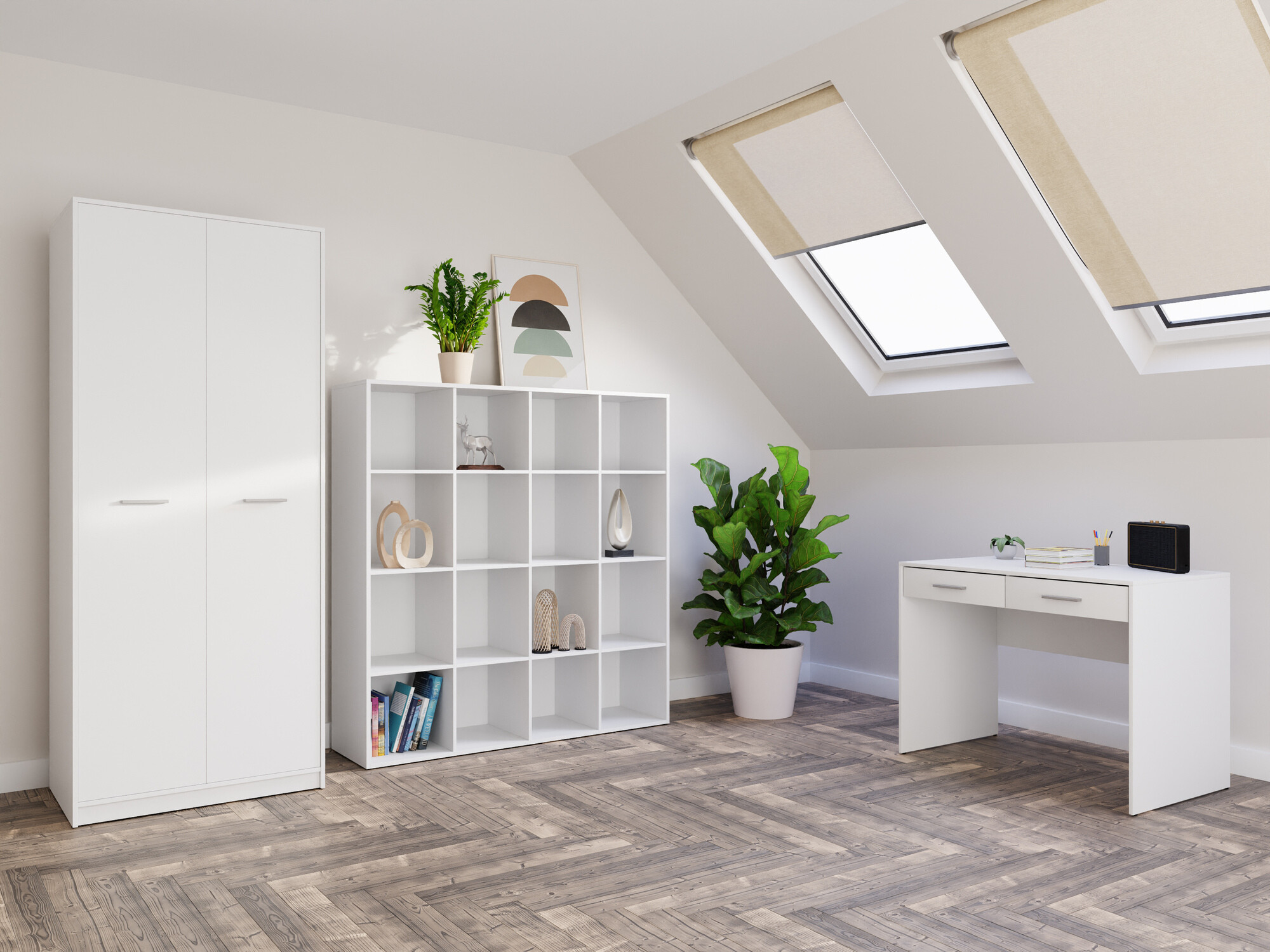 Kodukontori komplekt Novsore 166 (Valge)