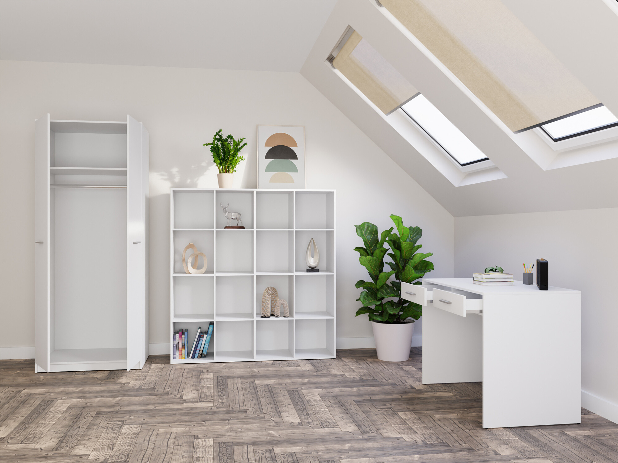 Kodukontori komplekt Novsore 166 (Valge)