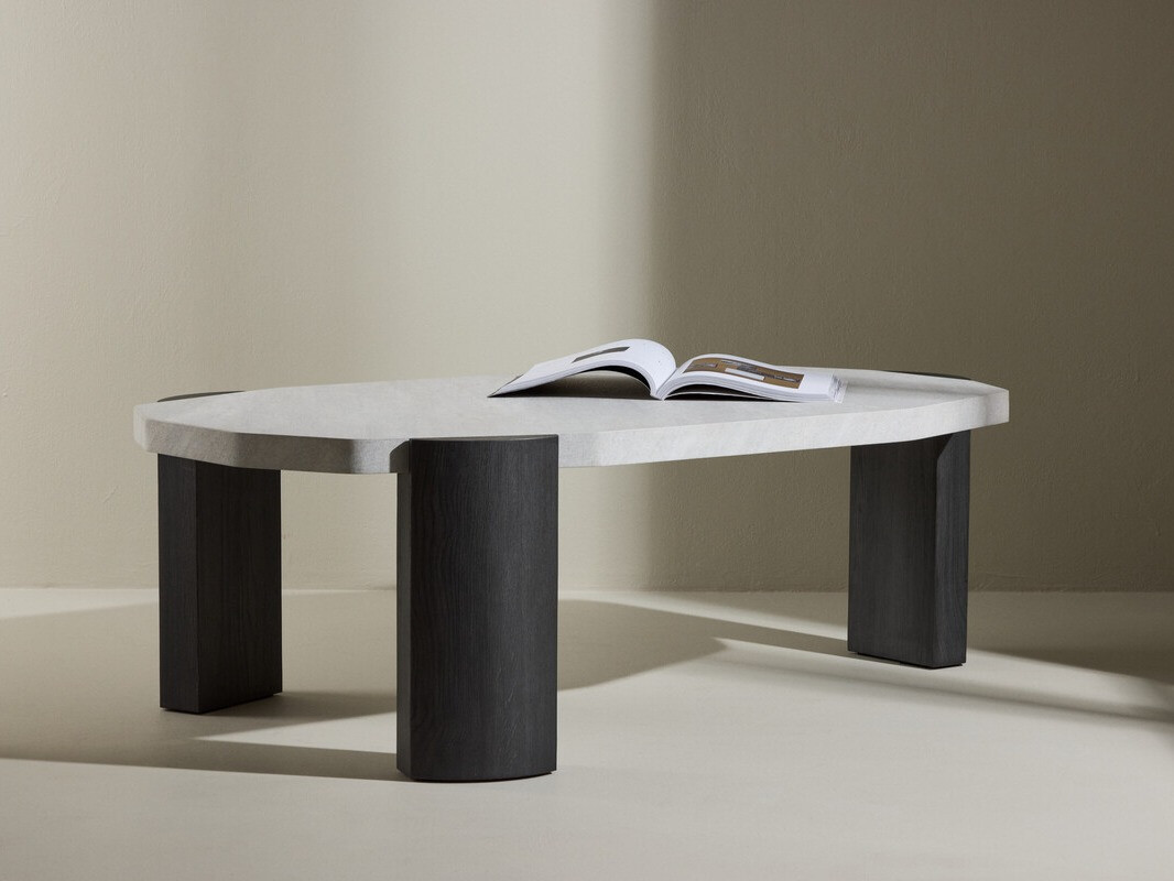 Diivanilaud Dallas 4792 (Must + Valge marmor)