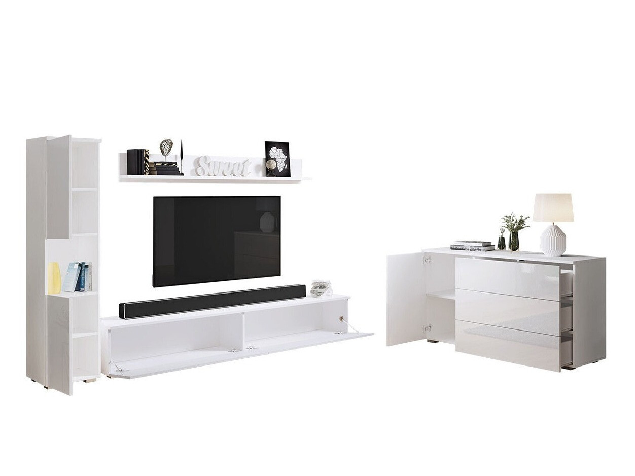 Elutoa komplekt Sarasota 132 (Valge + Läikiv valge)