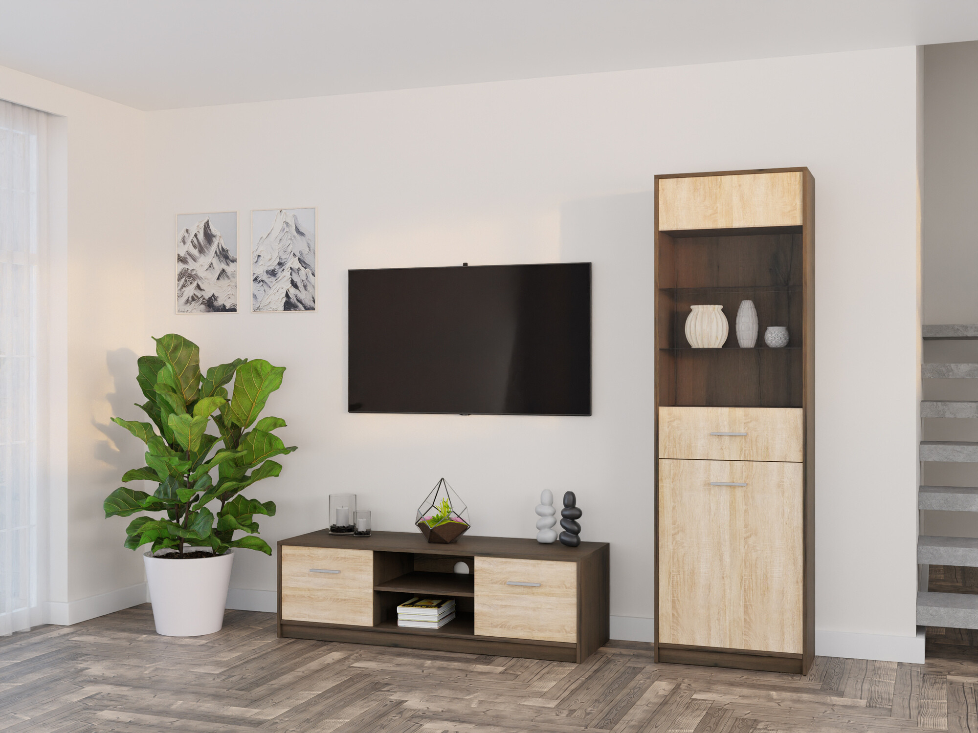 Elutoa komplekt Novsore 161 (Tume tamm + Sonoma tamm)