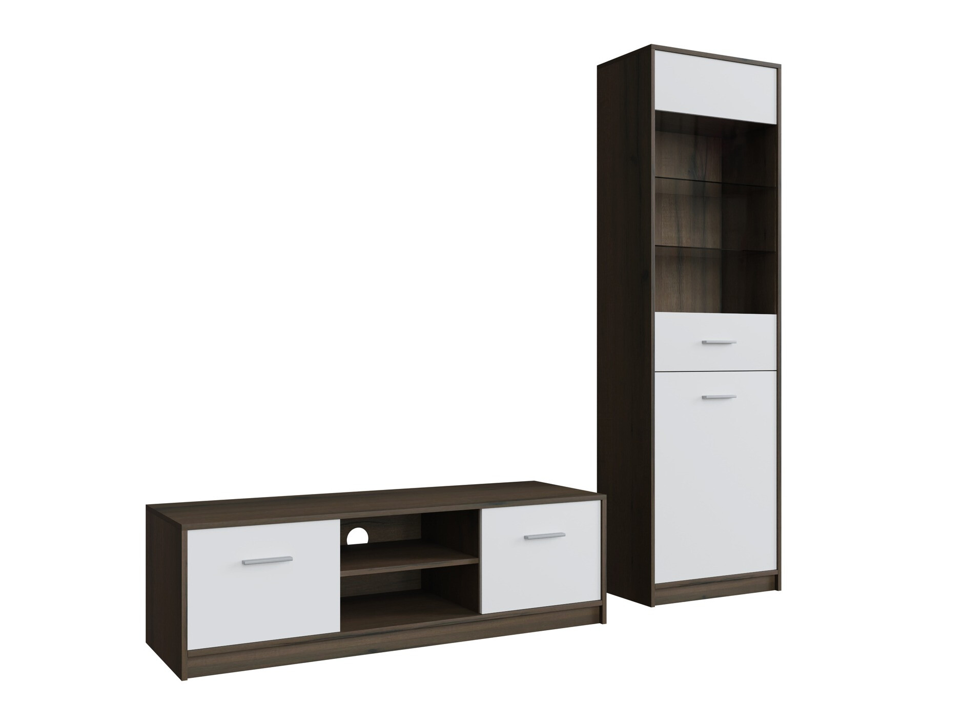 Elutoa komplekt Novsore 161 (Tume tamm + Valge)