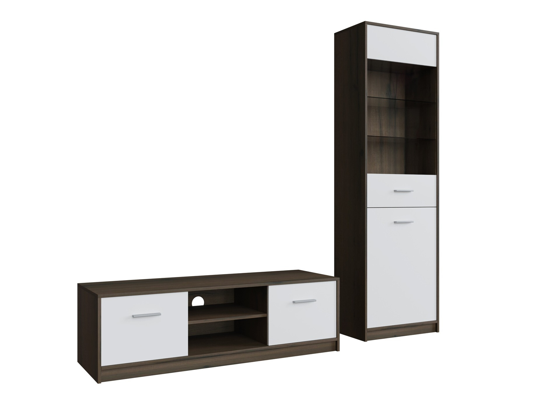 Elutoa komplekt Novsore 161 (Tume tamm + Valge)