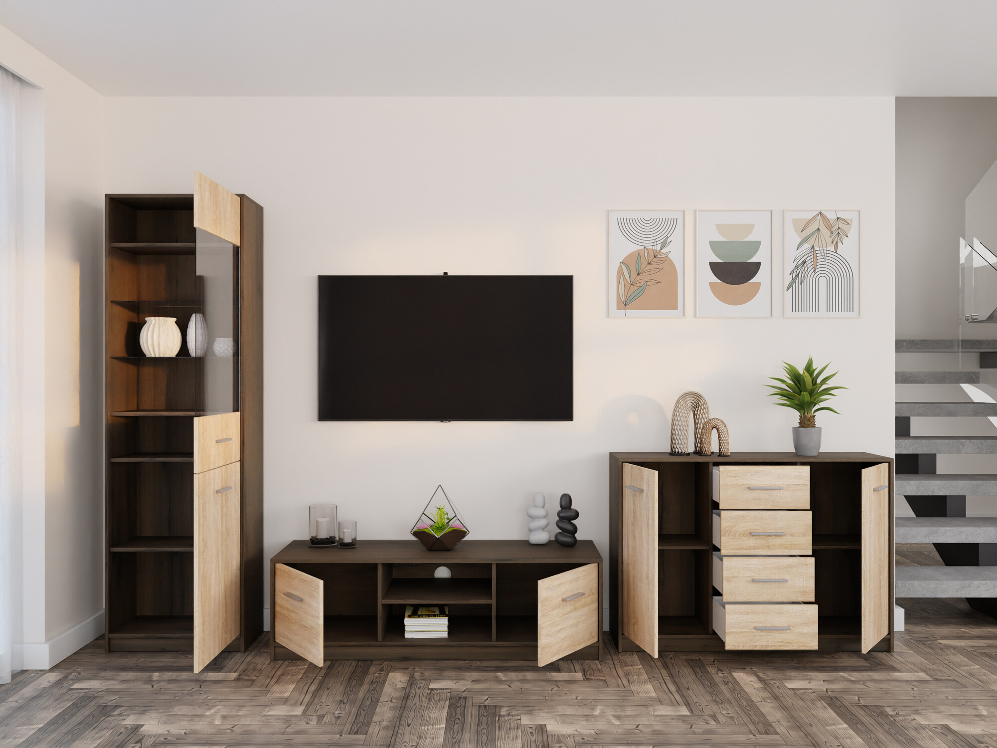 Elutoa komplekt Novsore 162 (Tume tamm + Sonoma tamm)