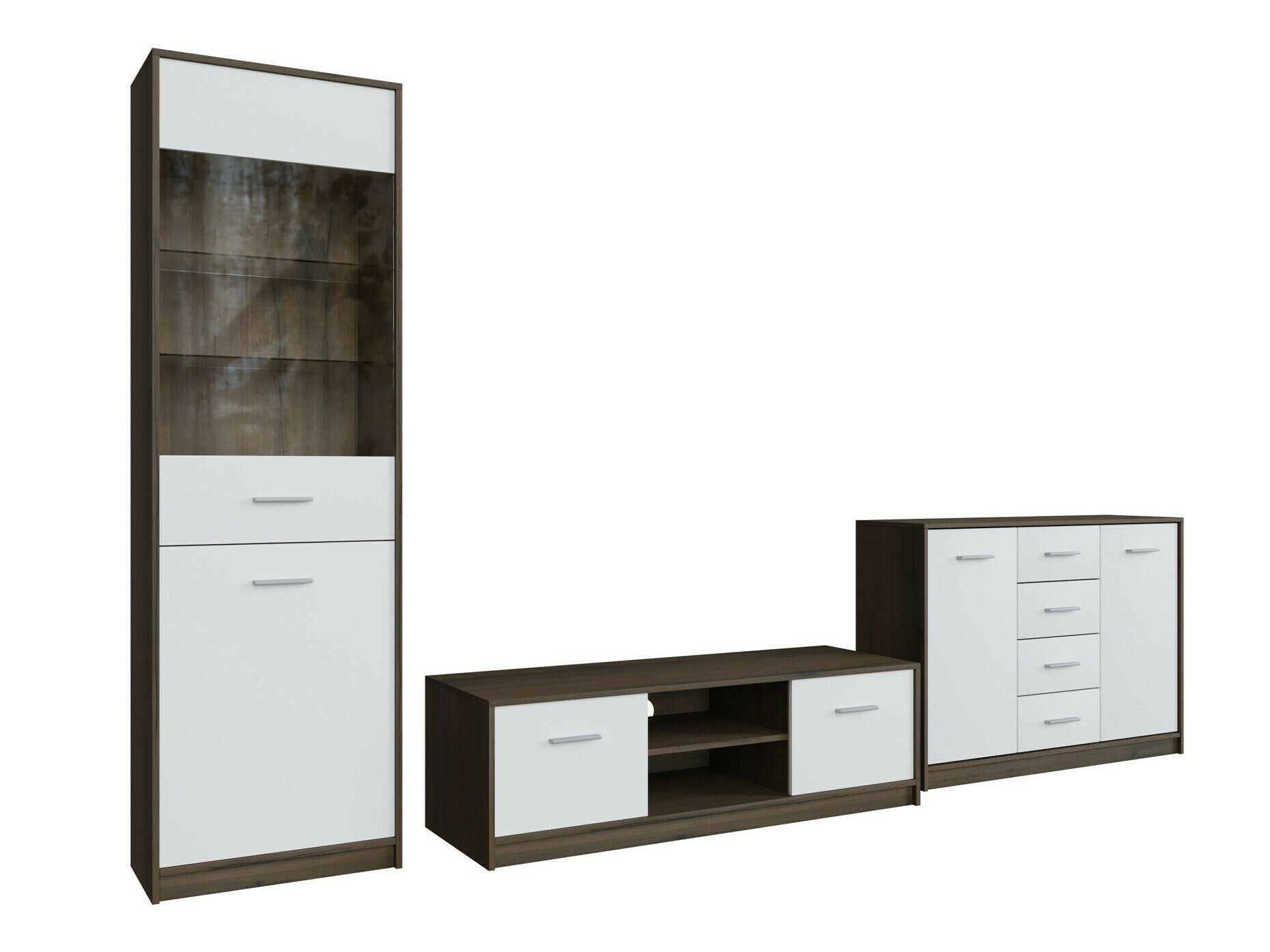 Elutoa komplekt Novsore 162 (Tume tamm + Valge)