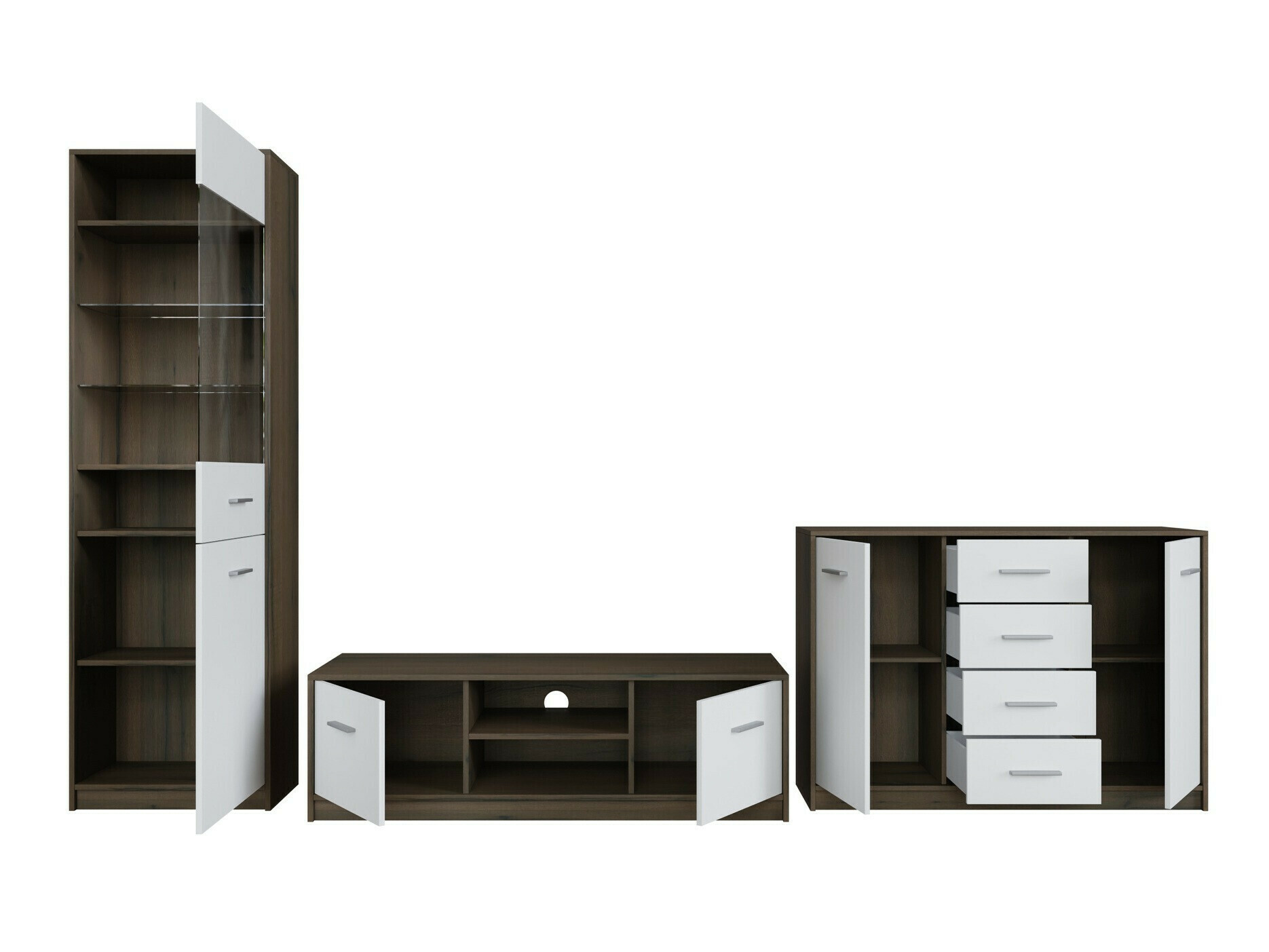 Elutoa komplekt Novsore 162 (Tume tamm + Valge)