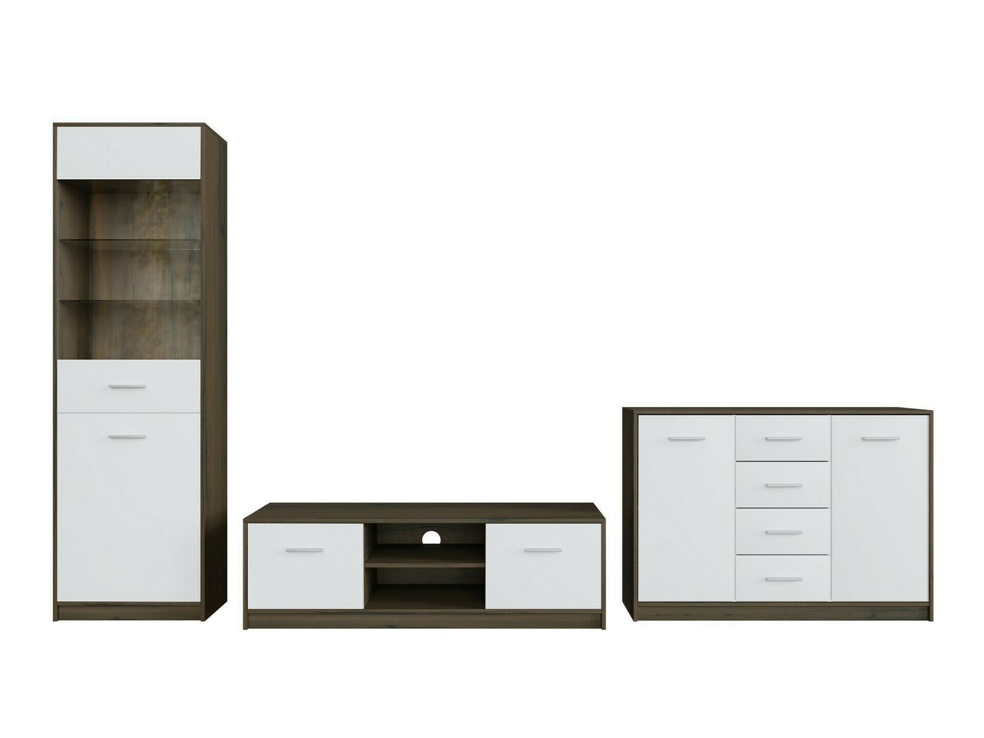 Elutoa komplekt Novsore 162 (Tume tamm + Valge)