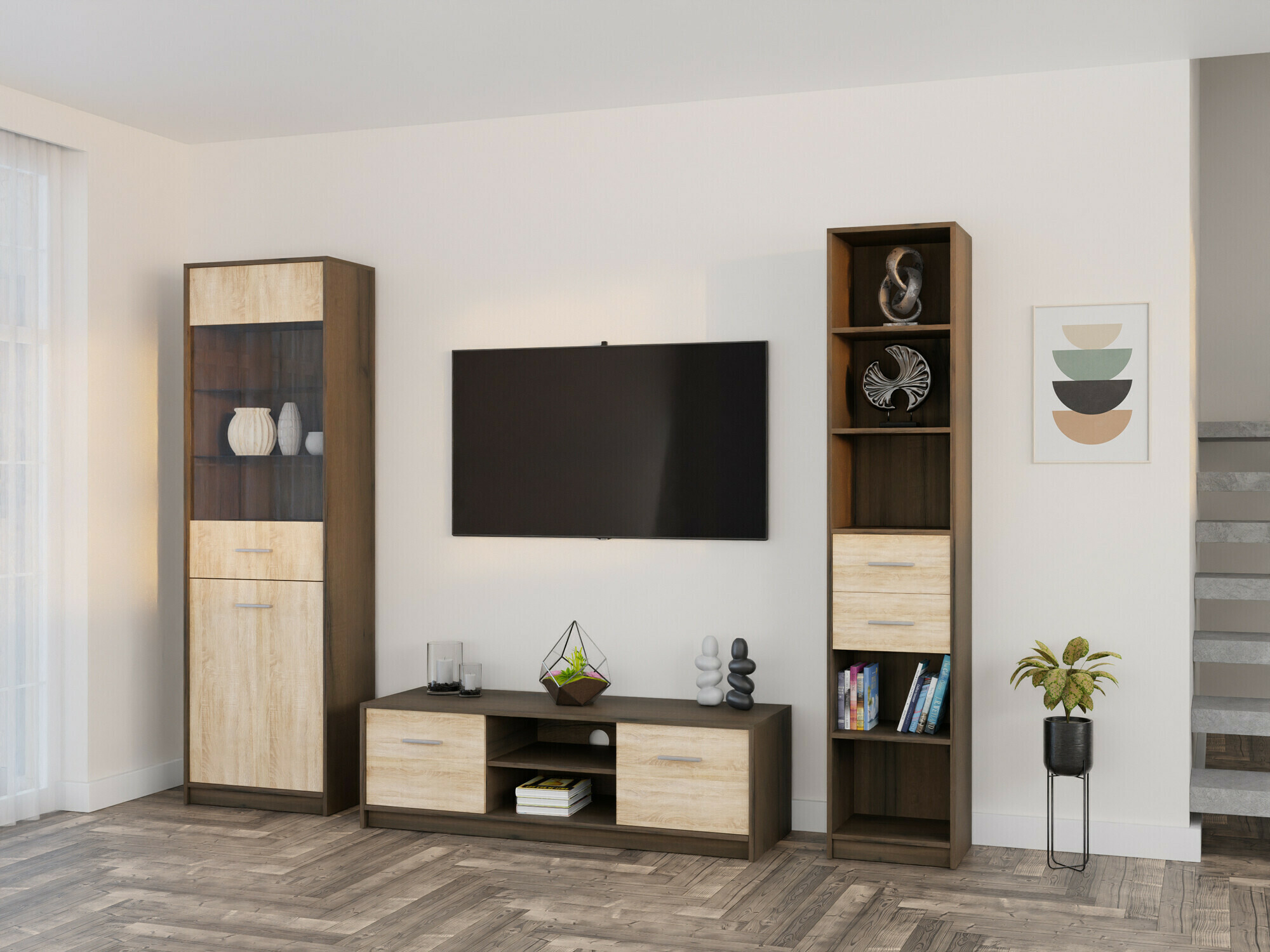 Elutoa komplekt Novsore 163 (Tume tamm + Sonoma tamm)