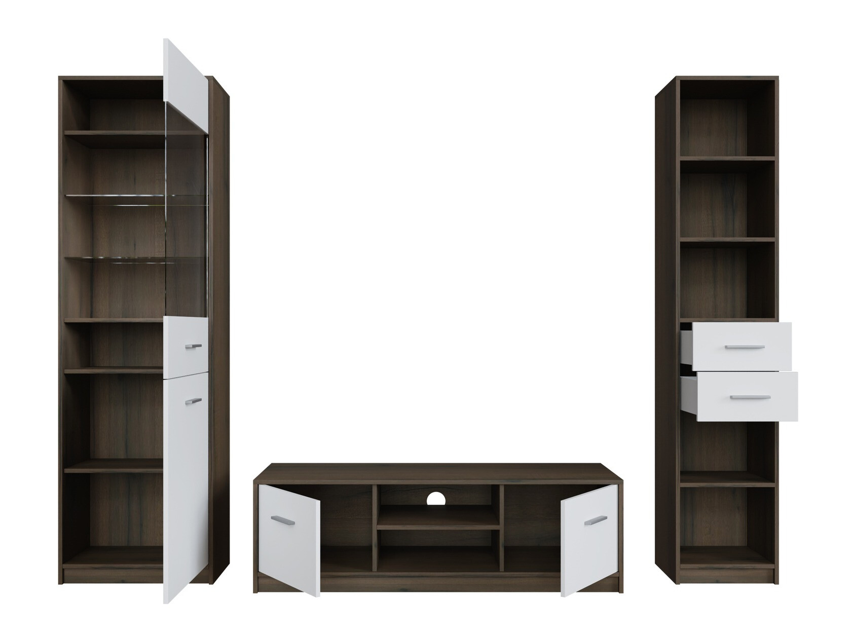 Elutoa komplekt Novsore 163 (Tume tamm + Valge)