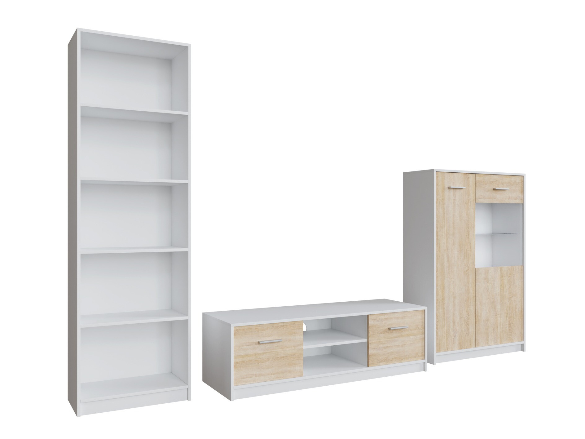 Elutoa komplekt Novsore 164 (Valge + Sonoma tamm)