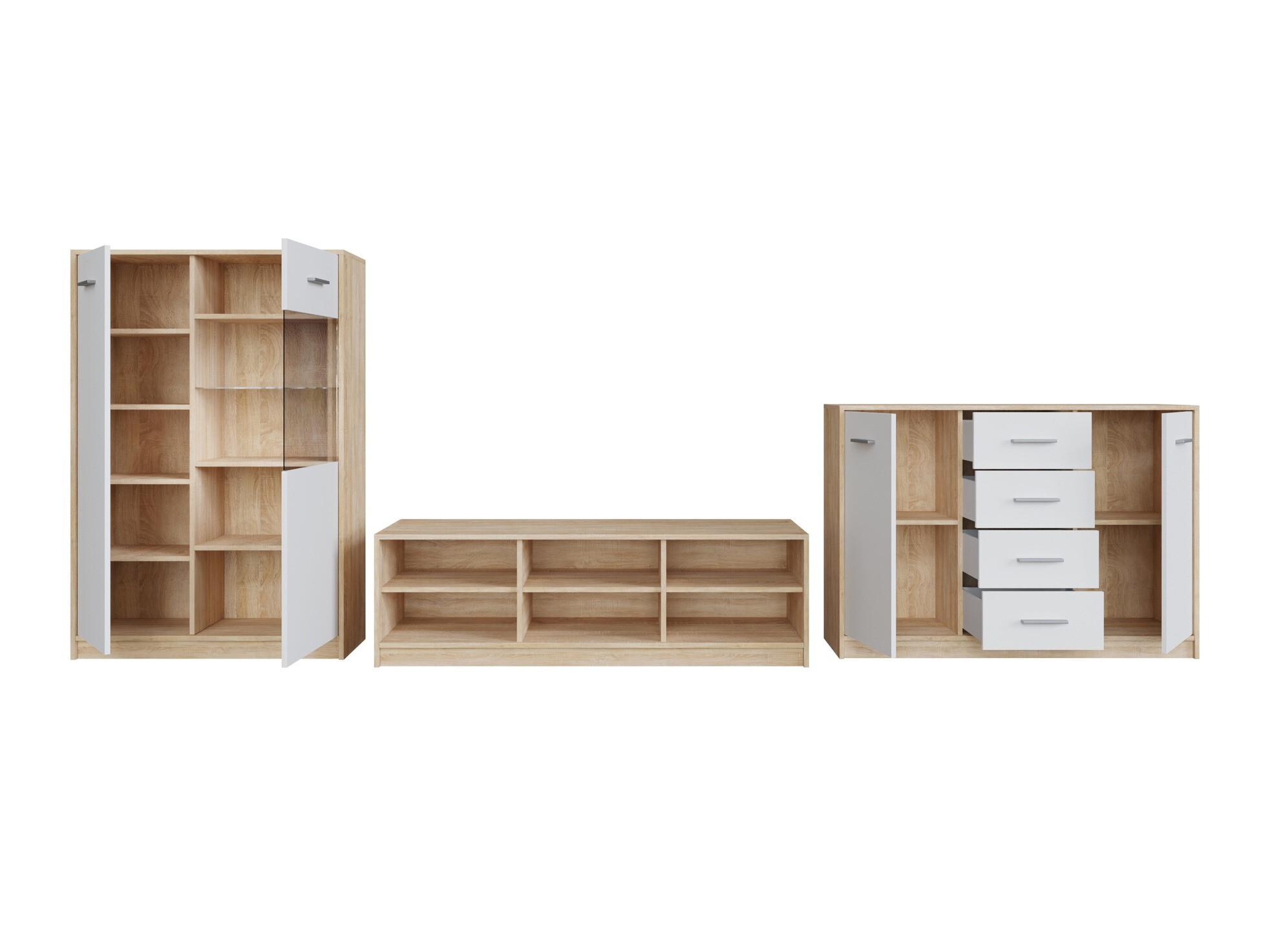 Elutoa komplekt Novsore 165 (Sonoma tamm + Valge)