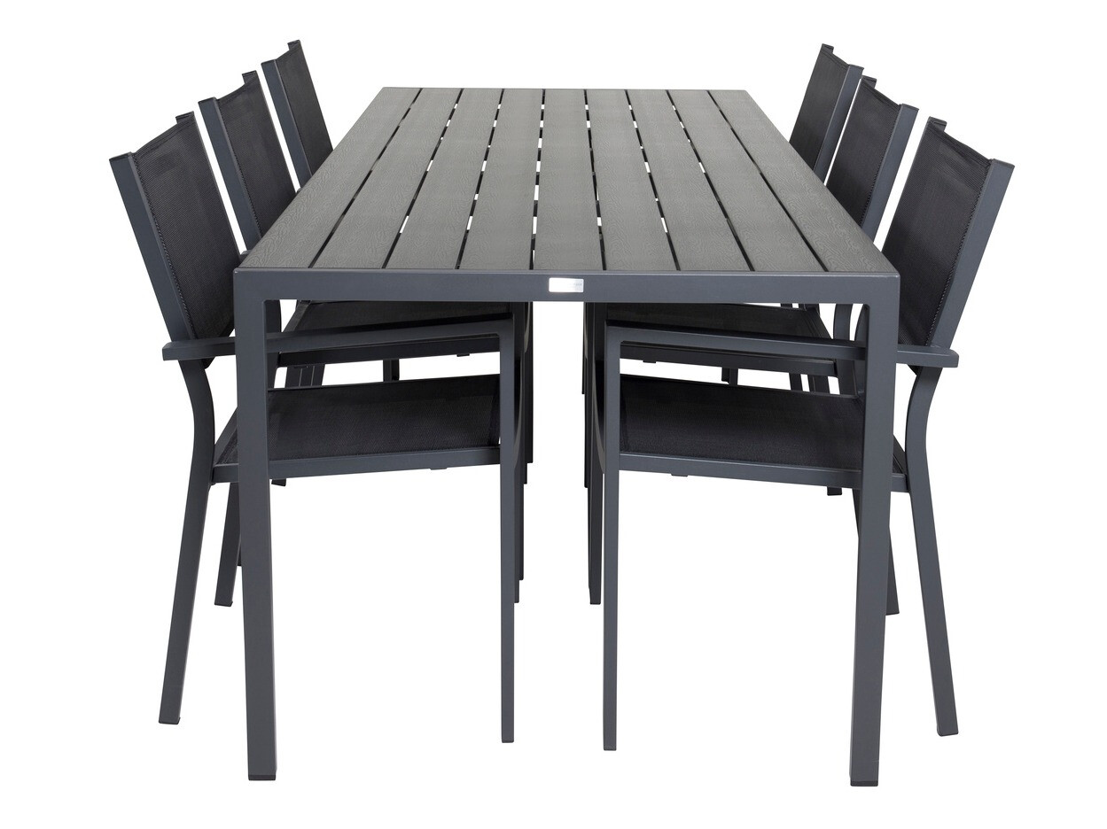 Laua ja toolide komplekt Dallas 4806 (Must)