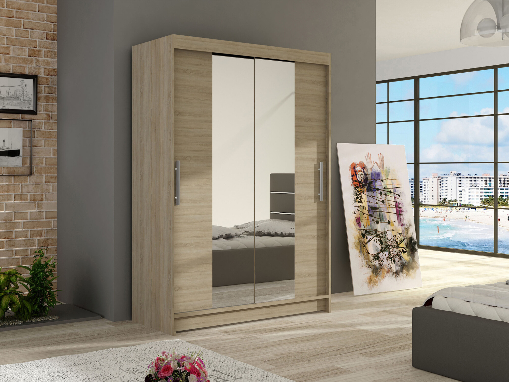 Riidekapp Closico 133 (Sonoma tamm)