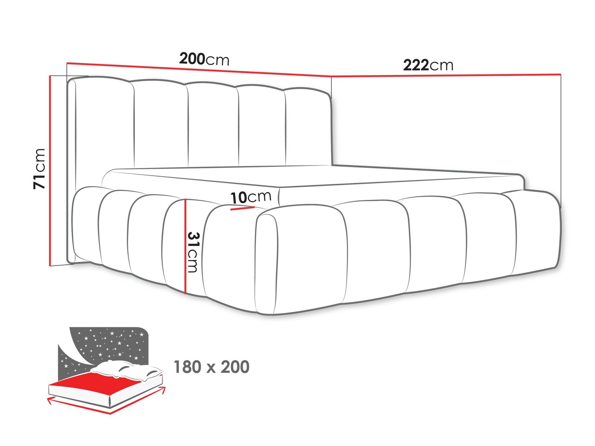 Voodi TrendyNest 113 (Paros 02)