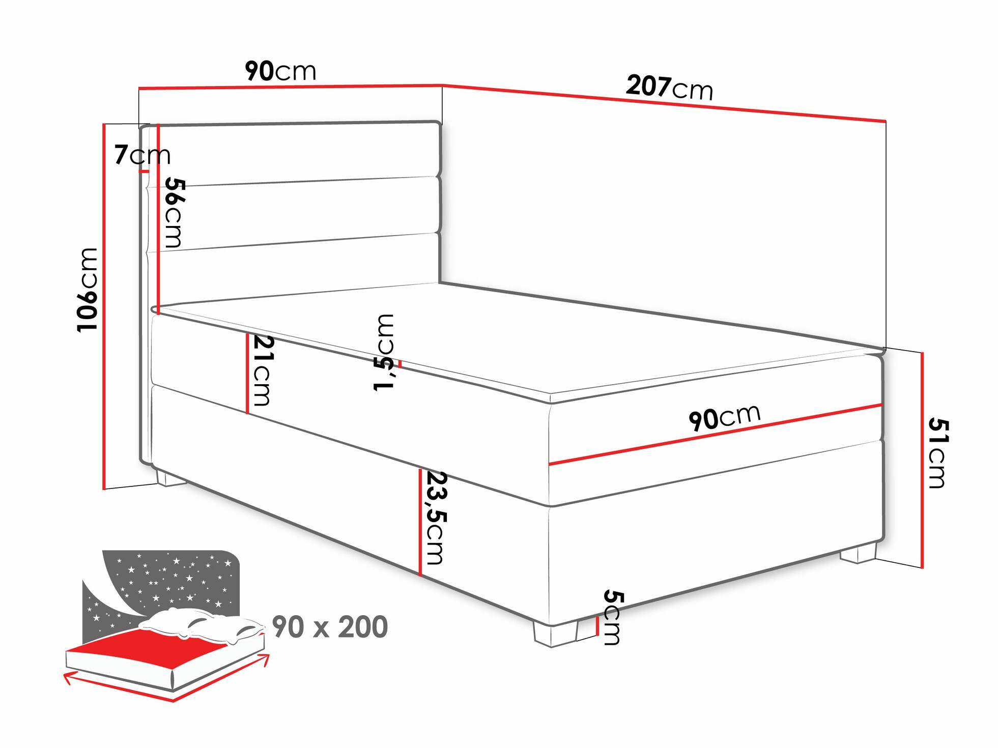 Kontinentaalvoodi Sanford 104 (Manila 16)