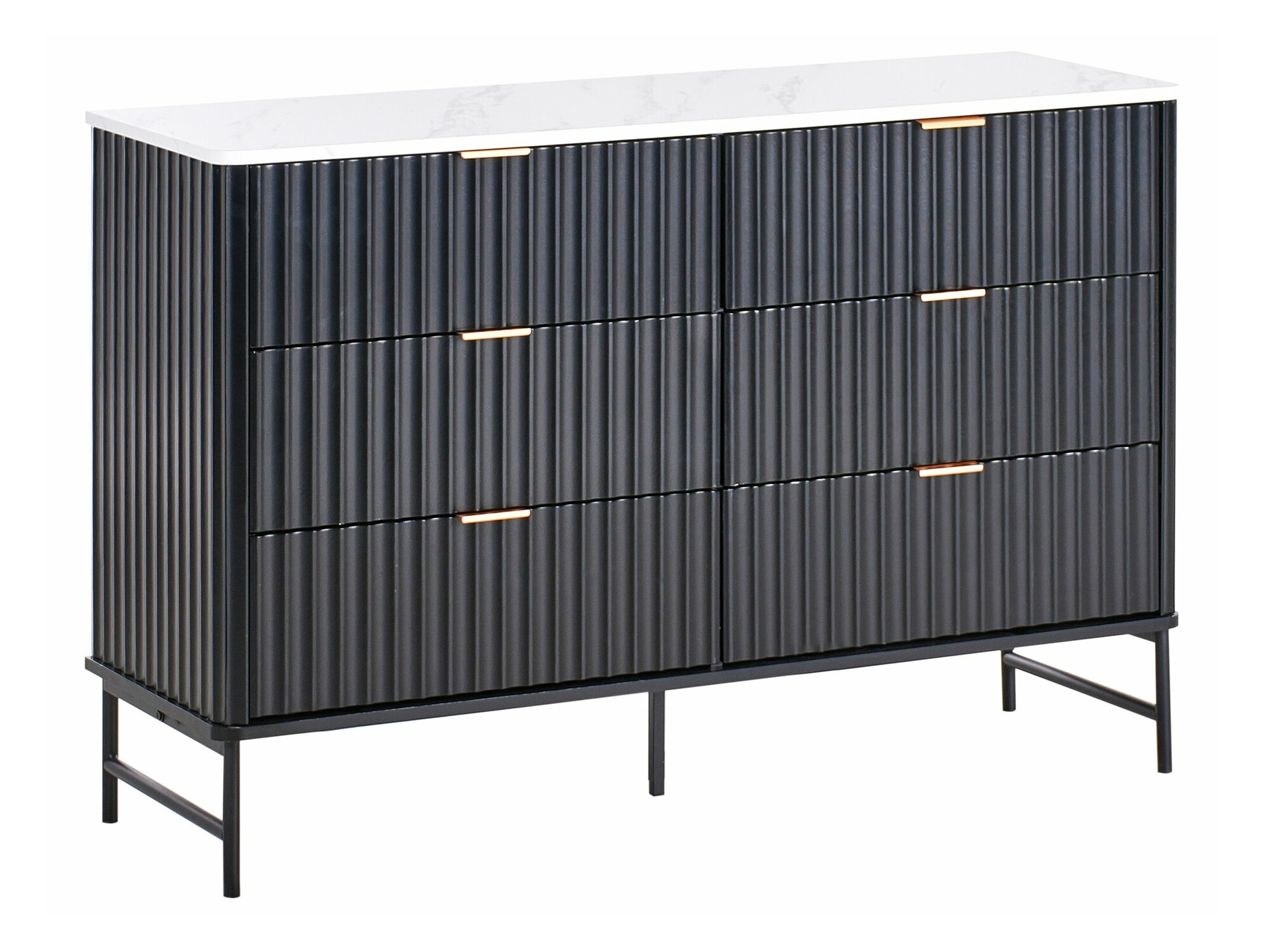 Kummut Berwyn 2576 (Must + Valge marmor)