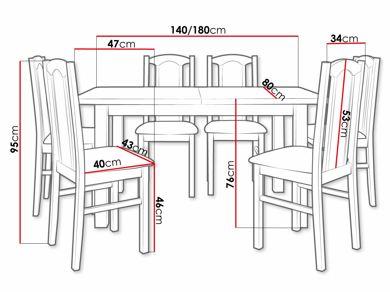Söögitoakomplekt Victorville 273 (Valge)