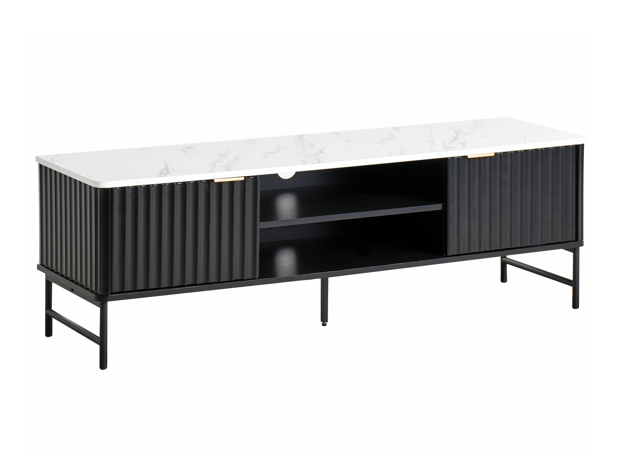 TV-alus Berwyn 2575 (Must + Valge marmor)