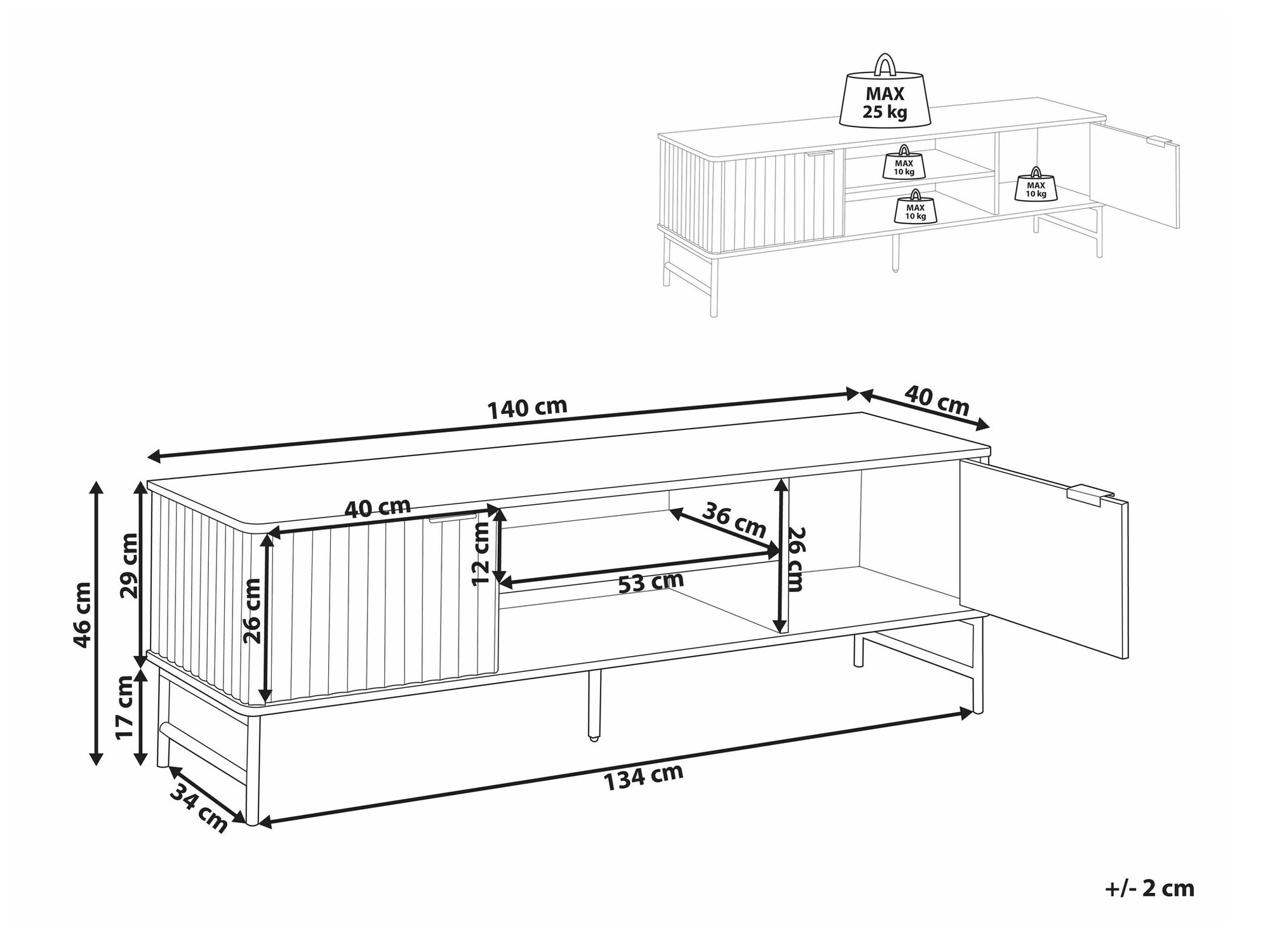 TV-alus Berwyn 2575 (Must)