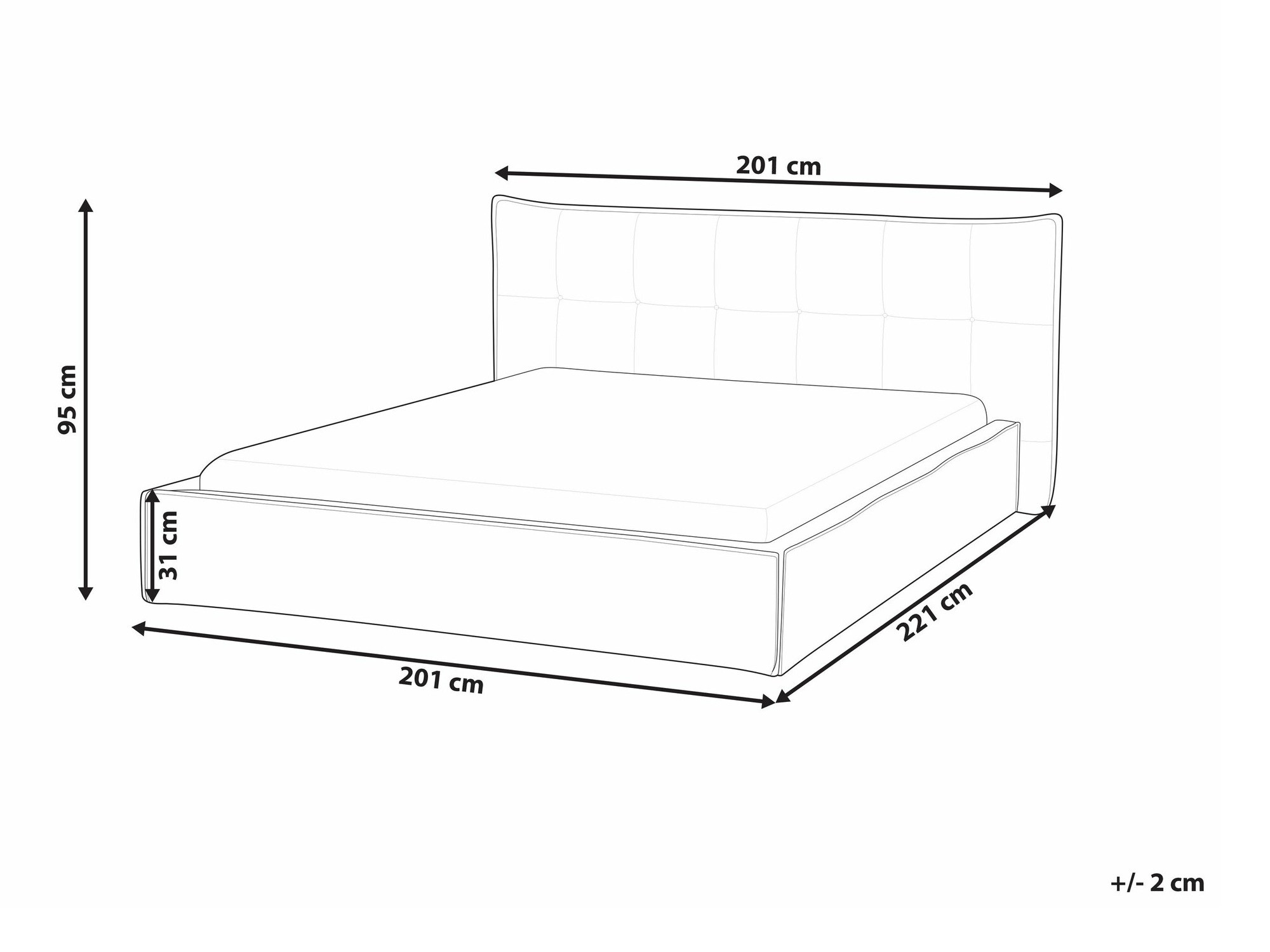 Voodi Berwyn 2579 (Valge)