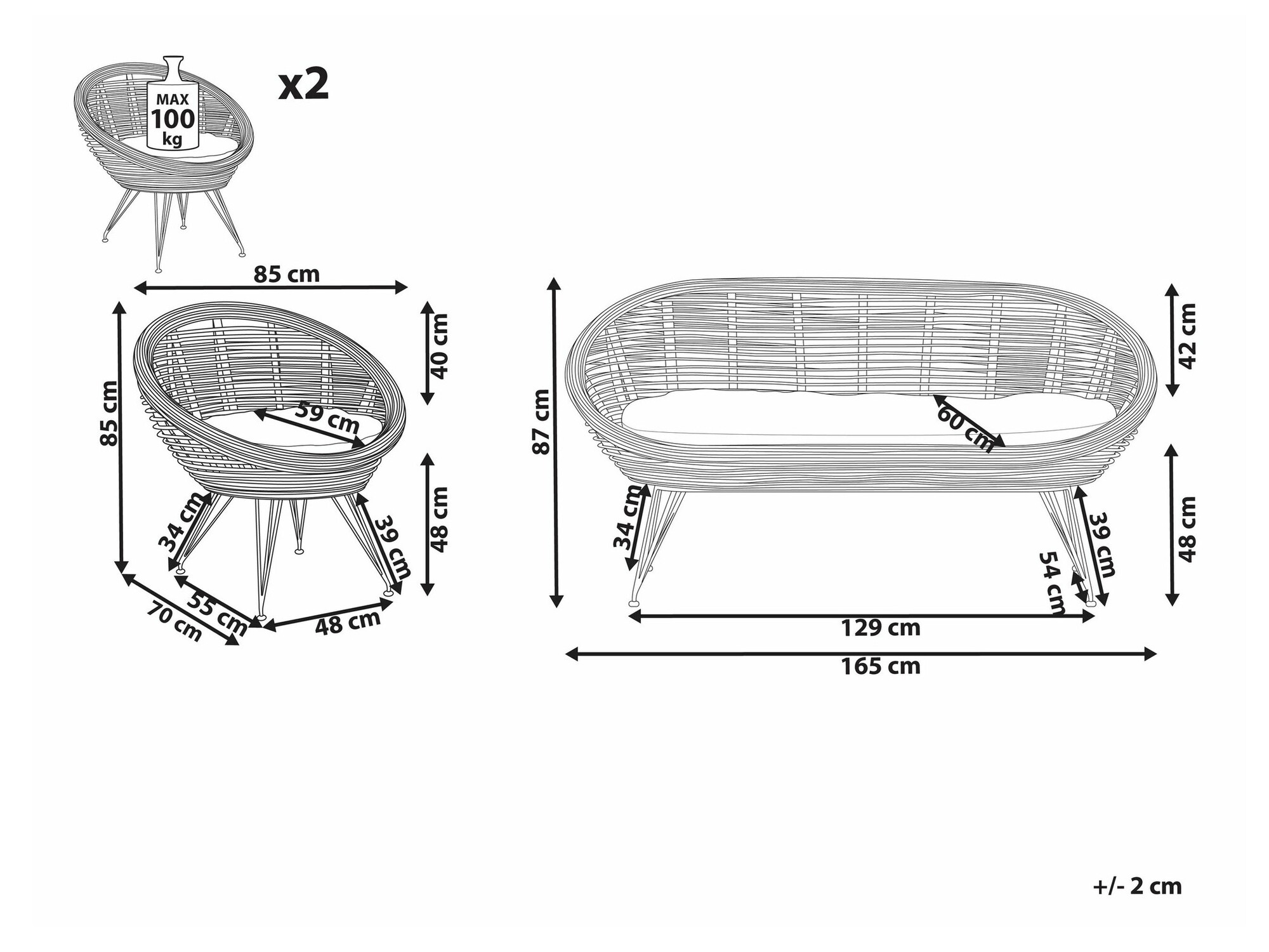 Aiamööblikomplekt Marsona 102