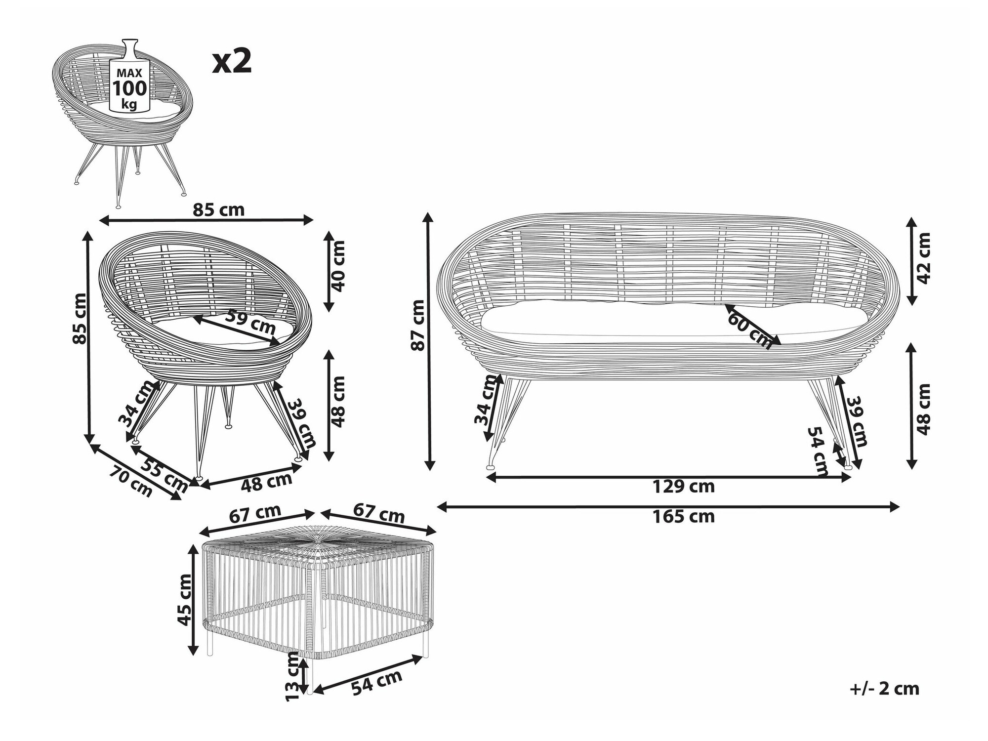 Aiamööblikomplekt Marsona 103