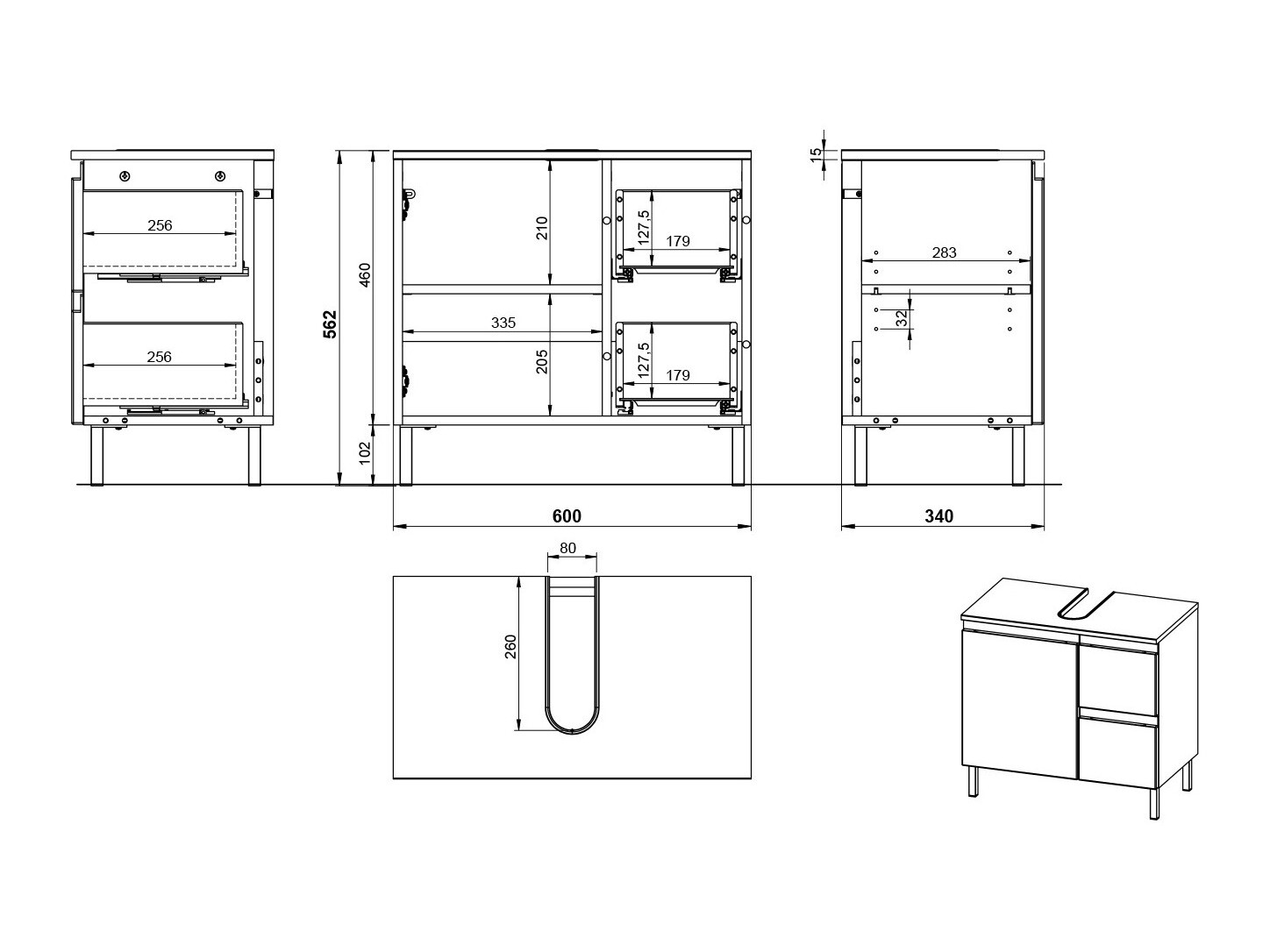 Vannitoakomplekt Talmira 115
