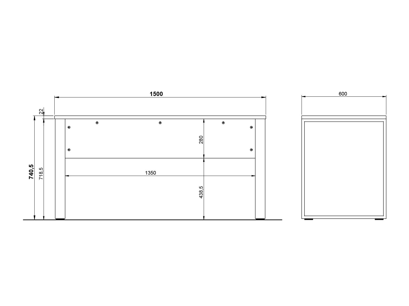 Kodukontori komplekt Solaro 102 (Grafiit)