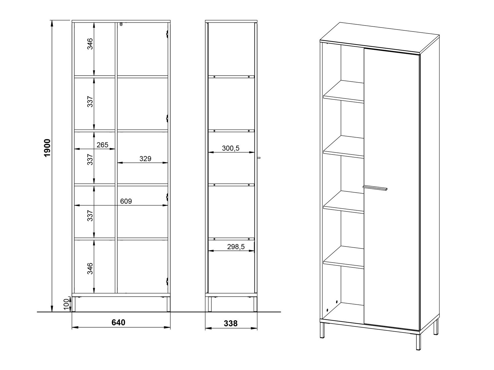 Kodukontori komplekt Solaro 102 (Grafiit)