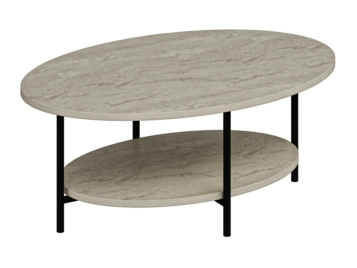 Diivanilaud Kailua 2460 (Must + Valgus Travertine)