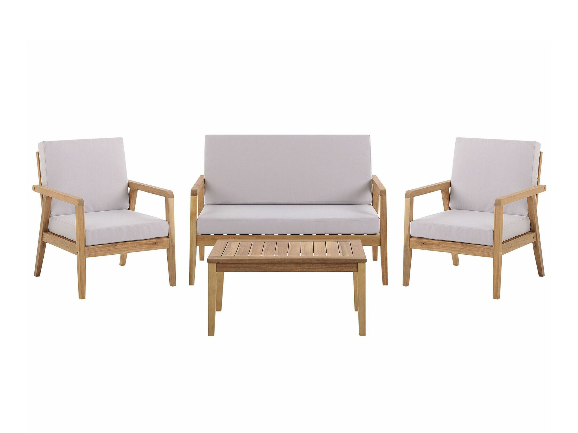 Aiamööblikomplekt Berwyn 2592 (Ere puit + Taupe)