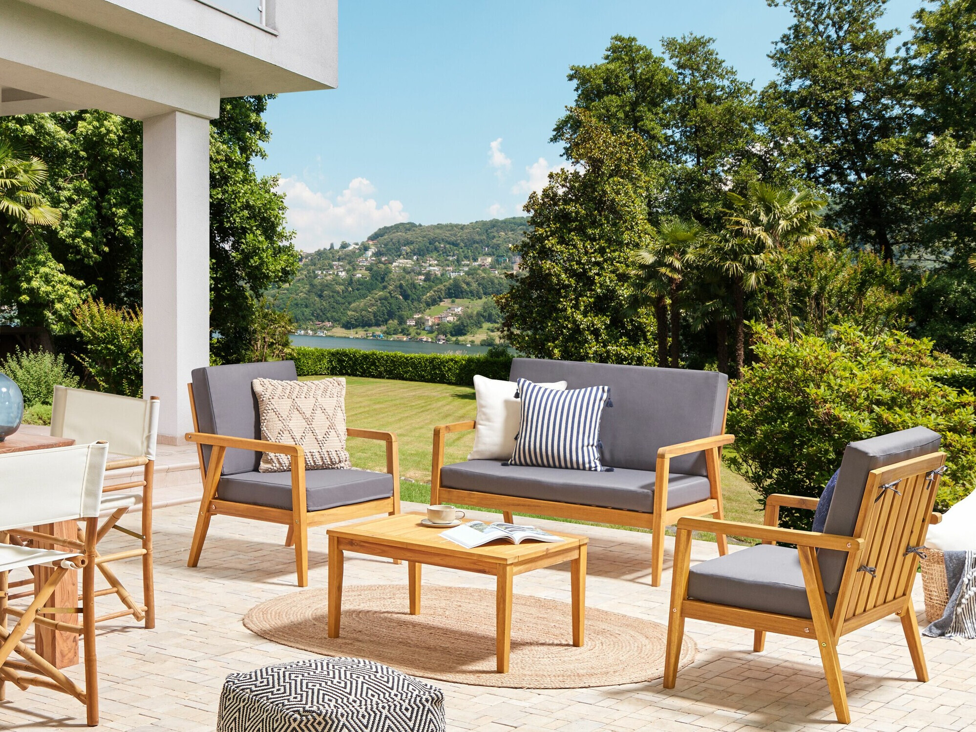 Aiamööblikomplekt Berwyn 2592 (Ere puit + Tumehall)