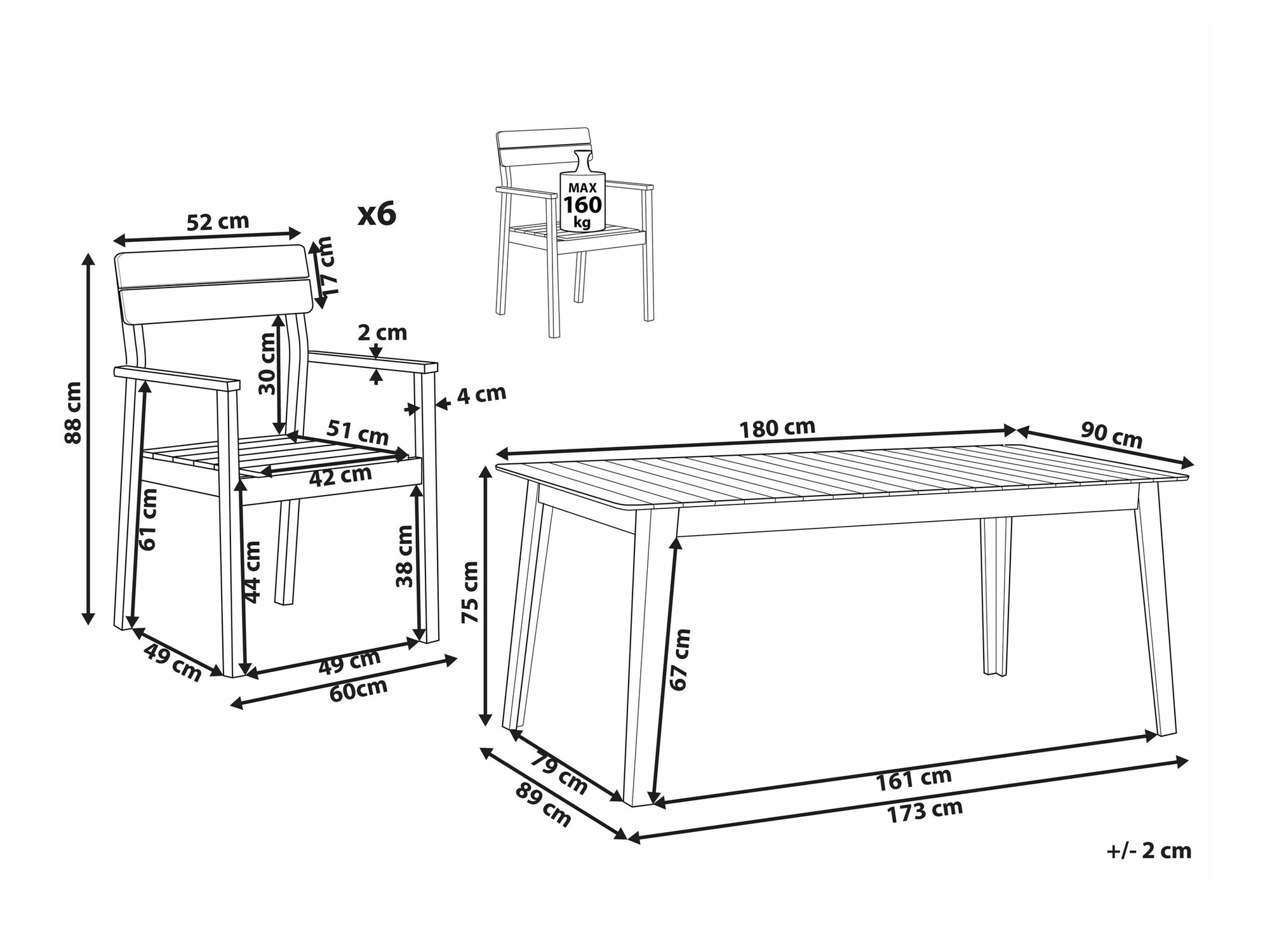 Laua ja toolide komplekt Berwyn 2597