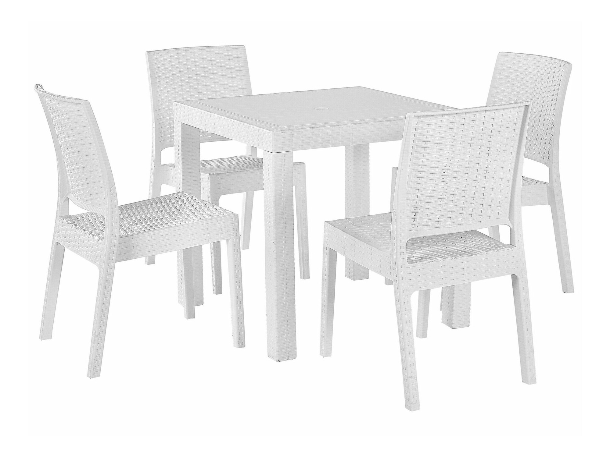 Laua ja toolide komplekt Berwyn 2606 (Valge)