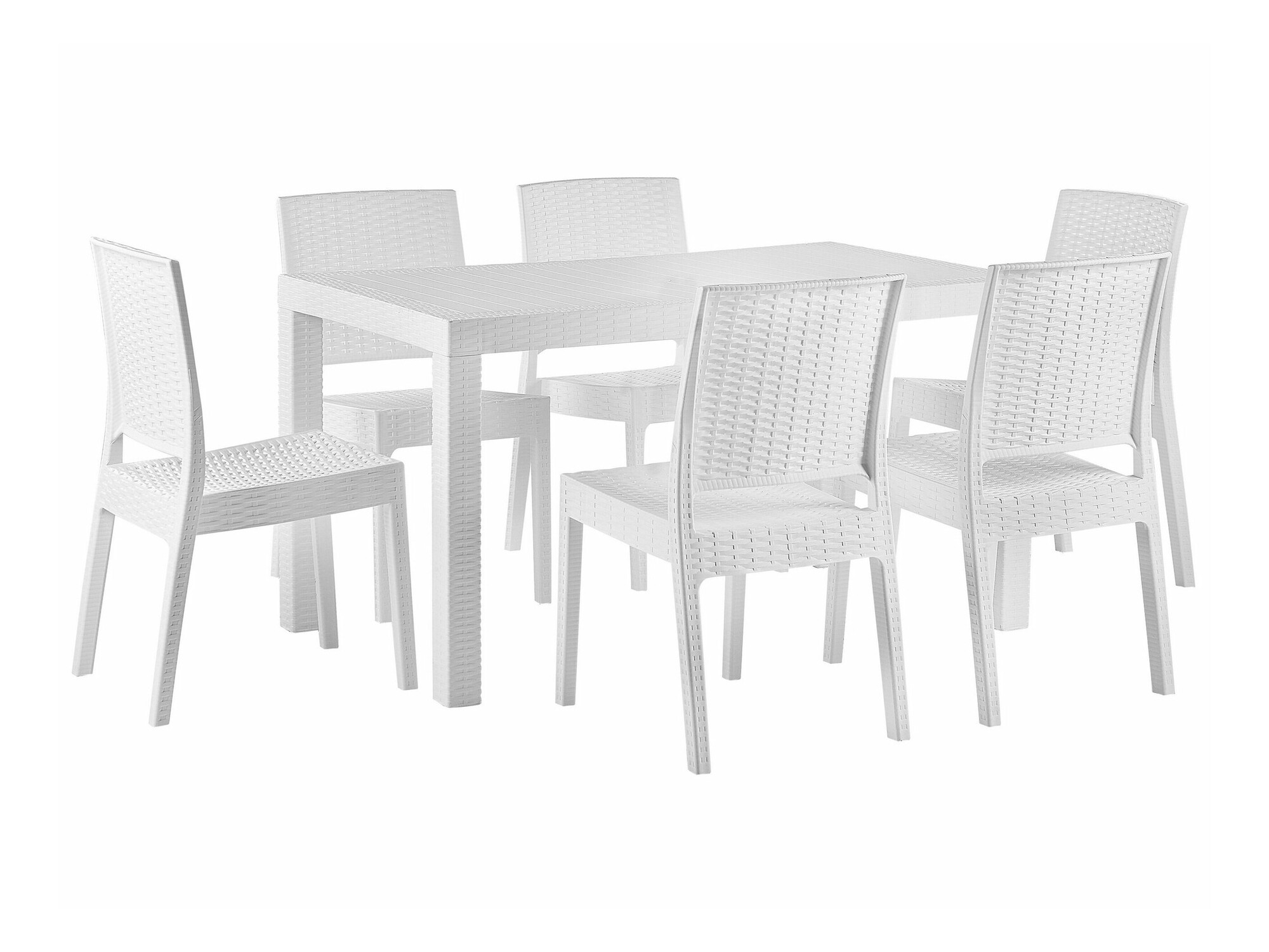 Laua ja toolide komplekt Berwyn 2607 (Valge)