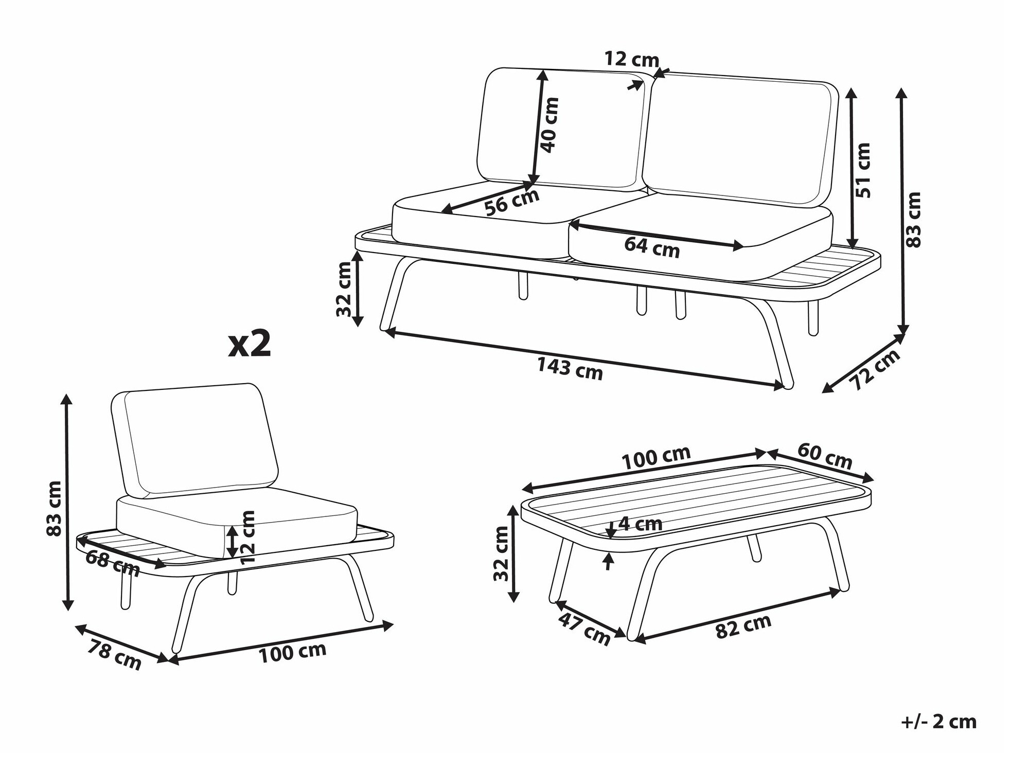 Aiamööblikomplekt Berwyn 2620