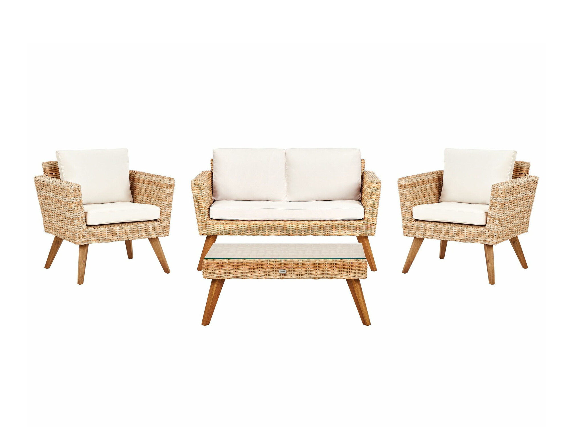 Aiamööblikomplekt Berwyn 2626 (Helepruun + Valge)