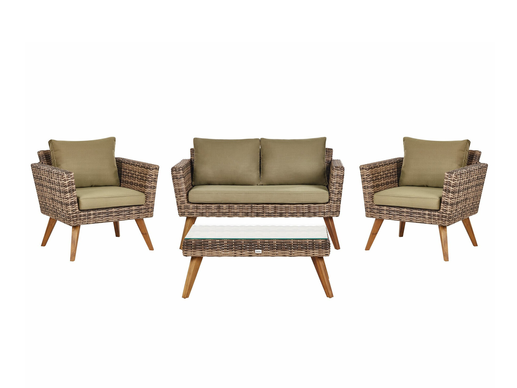 Aiamööblikomplekt Berwyn 2626 (Pruun + Hele oliivipuu)