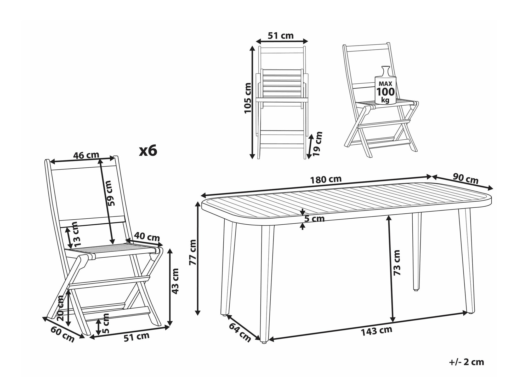 Laua ja toolide komplekt Berwyn 2624