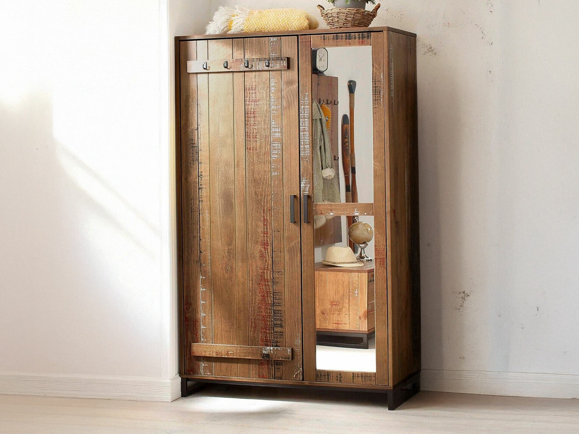 Riidekapp Denton 219 (Pruun + Must)