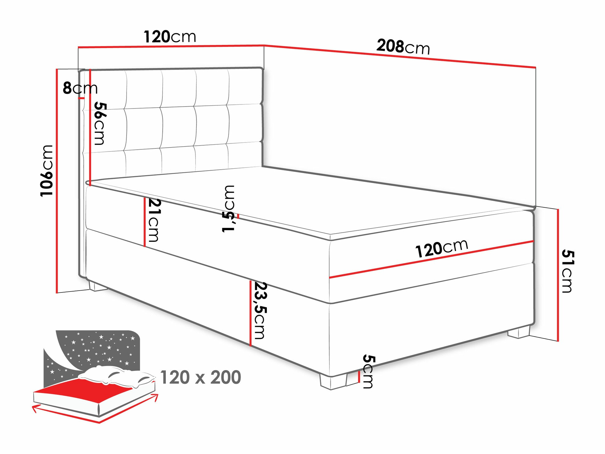 Kontinentaalvoodi Sanford 107 (Manila 14)