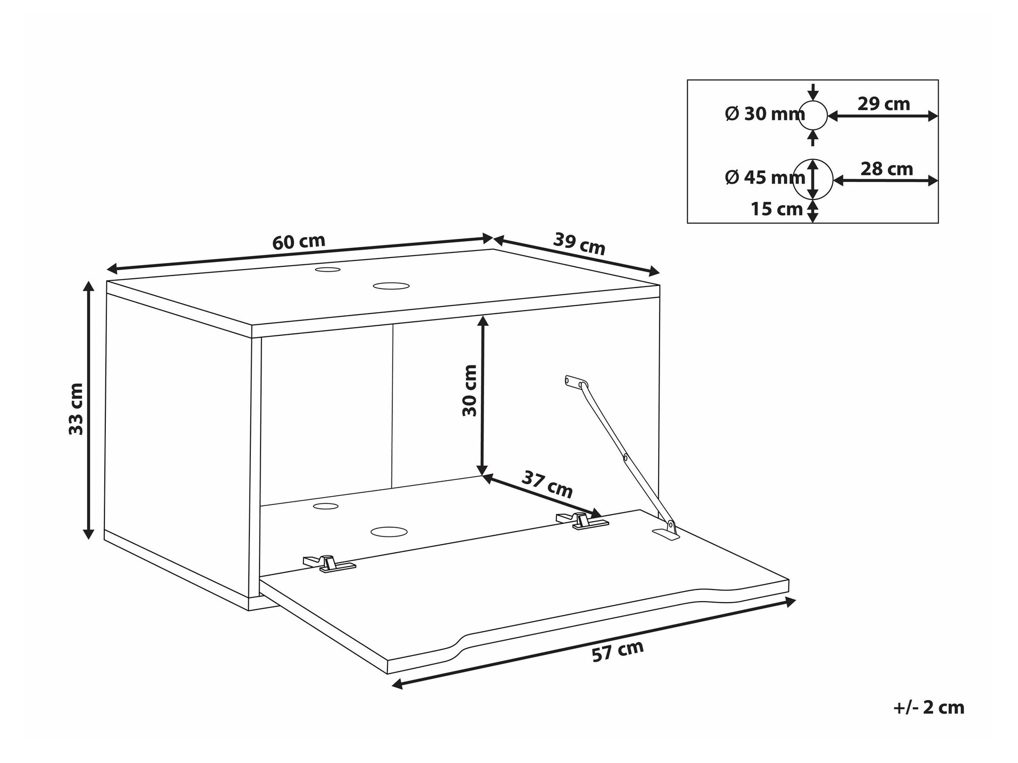 Vannitoa põrandakapp kraanikausile Berwyn 2644 (Valge marmor)