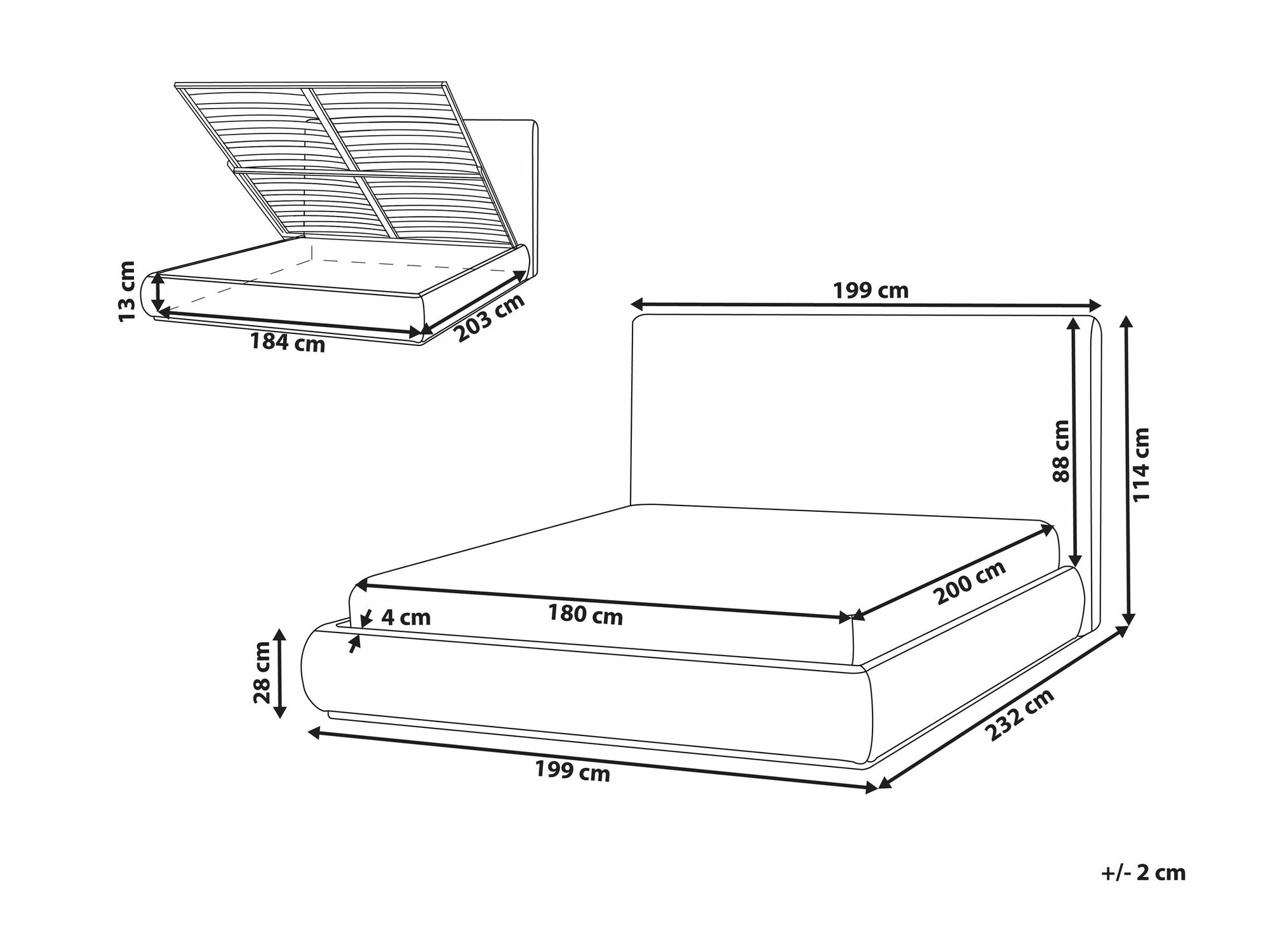 Voodi Berwyn 2642 (Beež)