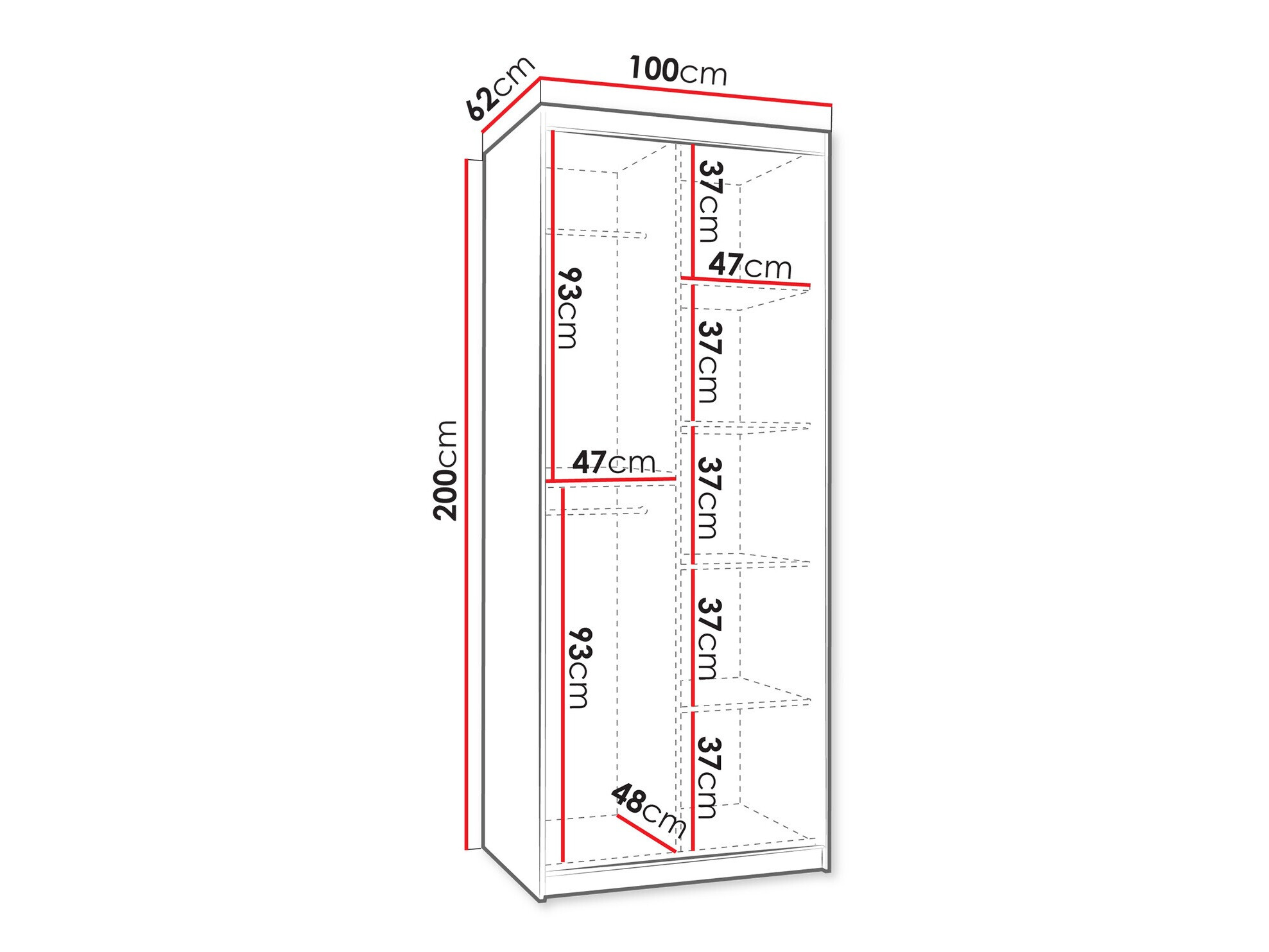 Riidekapp Hartford 498 (Must)