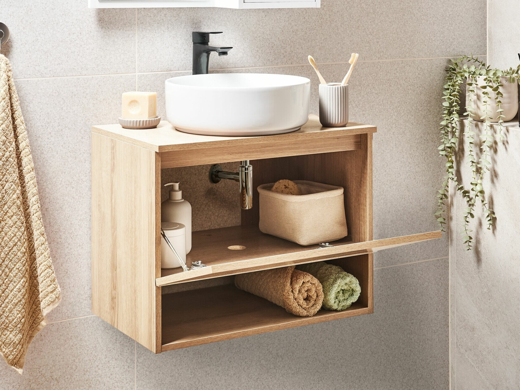 Vannitoa põrandakapp kraanikausile Berwyn 2647