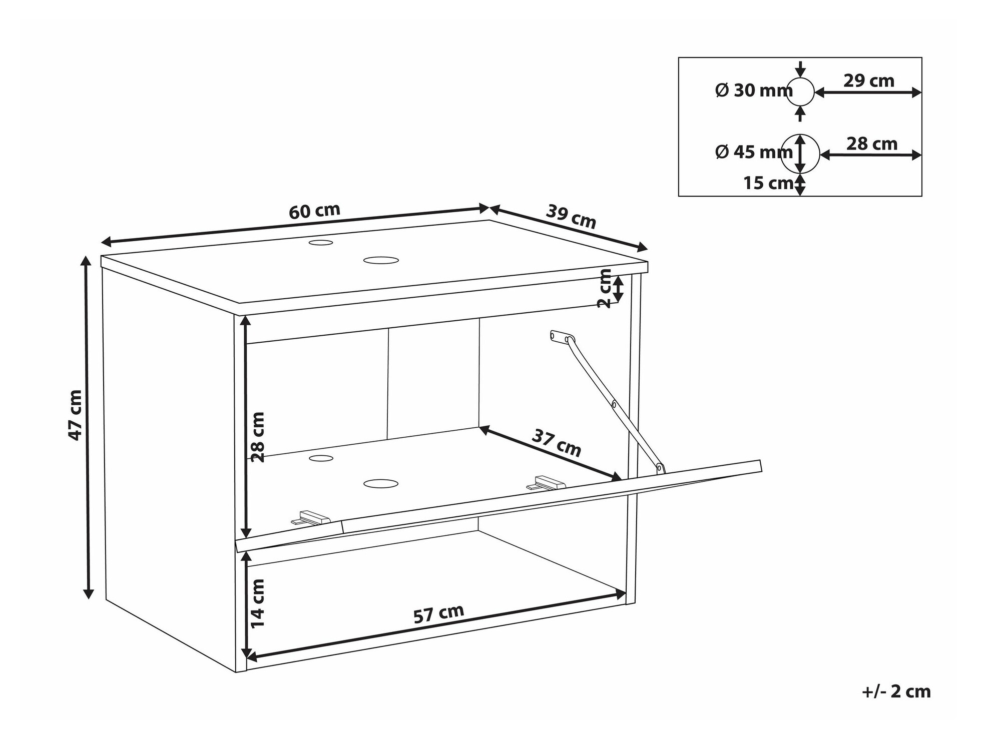 Vannitoa põrandakapp kraanikausile Berwyn 2647