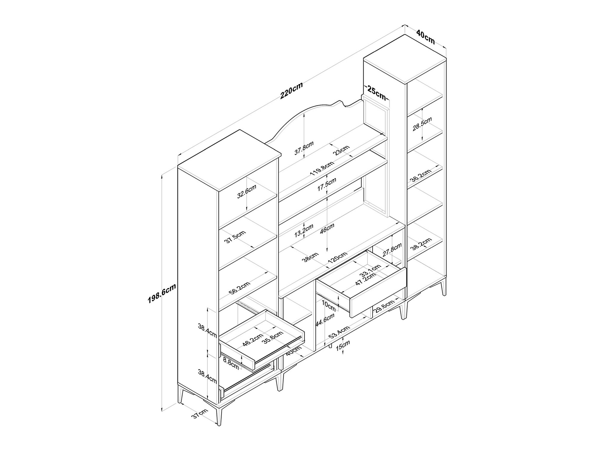Multifunktsionaalne mööbel Kailua 2487