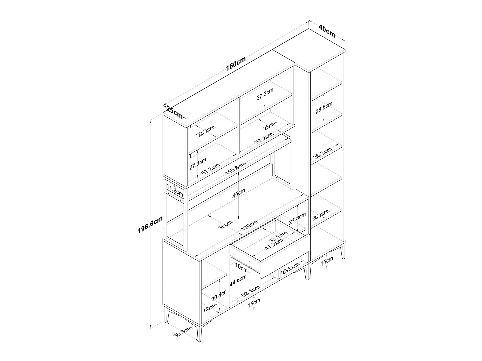 Multifunktsionaalne mööbel Kailua 2500