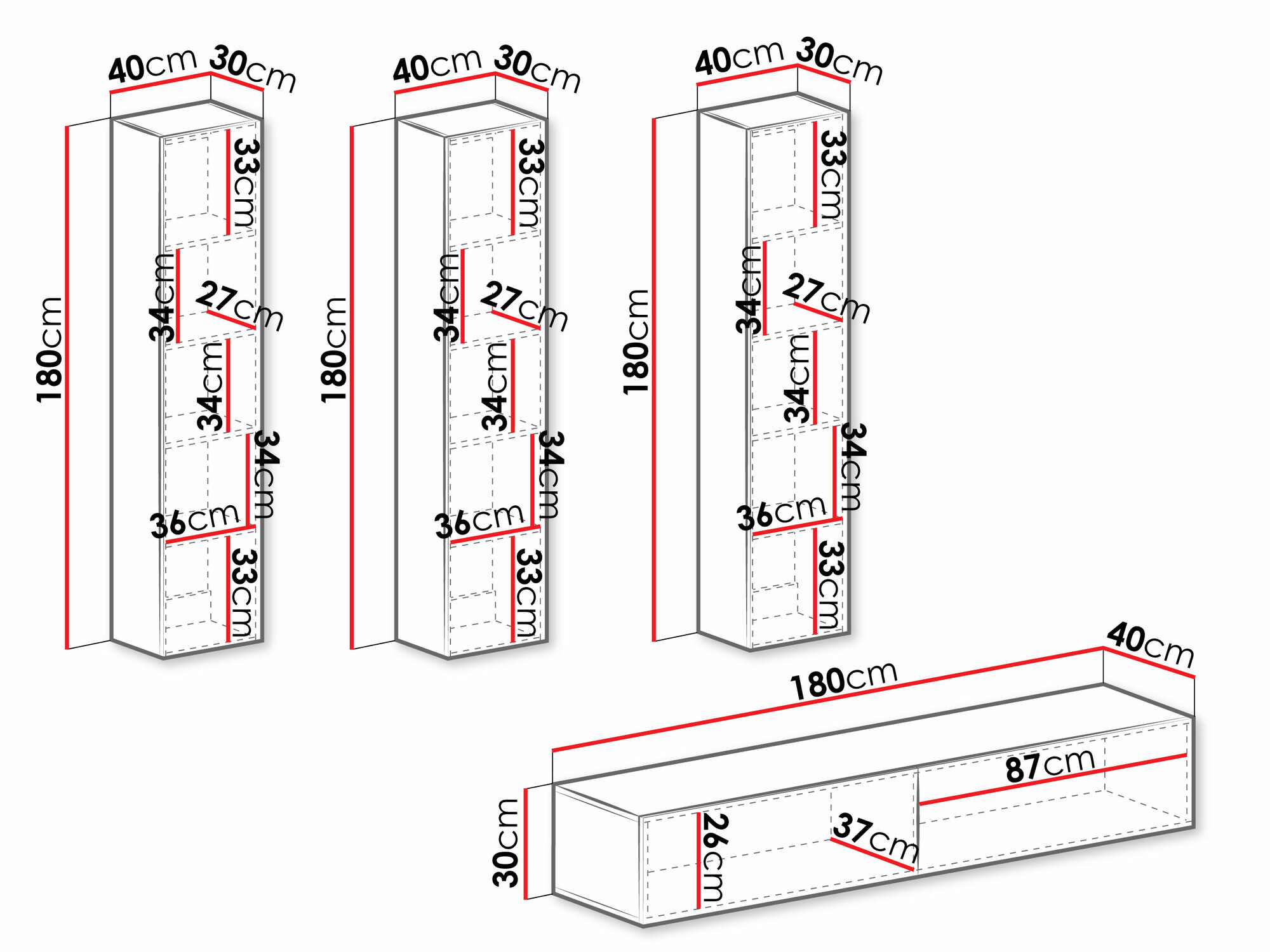 Elutoa komplekt Vilrin (Valge + Läikiv valge)